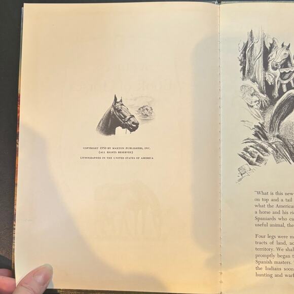 VTG 1950 A Child's Book of Horses by E. Joseph, Dreany, Maxton Book, HC - Picture 4 of 5